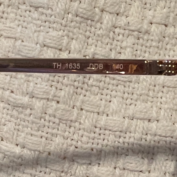 Tommy Hilfiger Gold Metal Square Eyeglasses - Picture 6 of 6